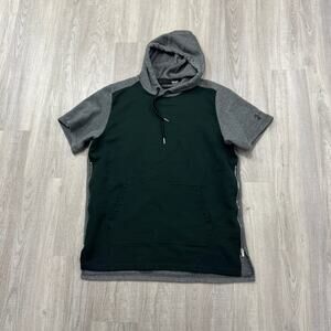 Under Armour Steph Curry Short Sleeve Hoodie Men's Large Green Gray Workout Gym